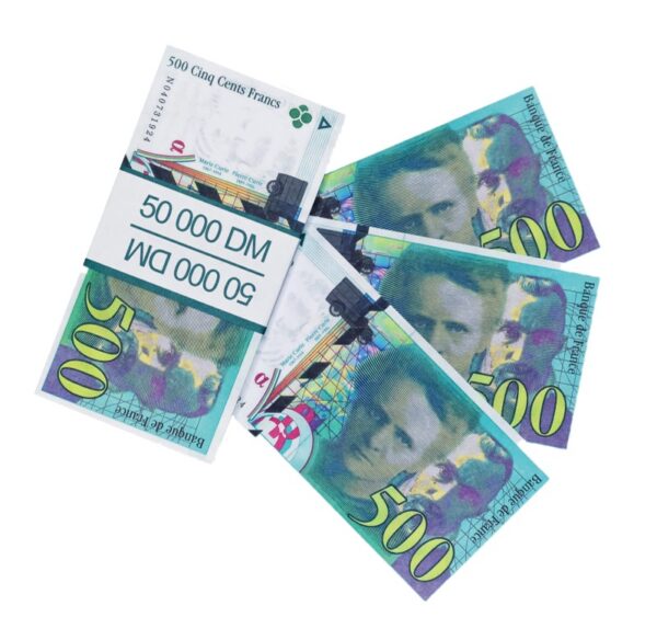 Сувенирные деньги 500 французских франков (новинка) - 80 банкнот