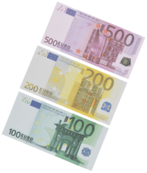 Набор блокнотов EUR (500 EUR, 200 EUR, 100 EUR)