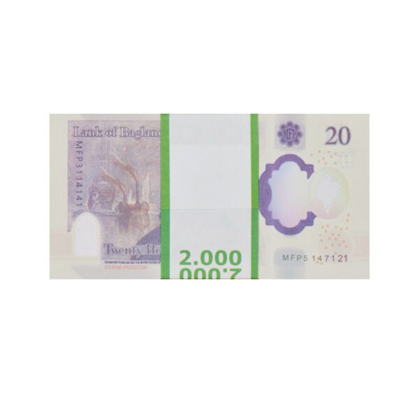 Сувенирные деньги 20 новых фунтов стерлингов