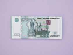 Отрывной блокнот-визитка 1000 рублей