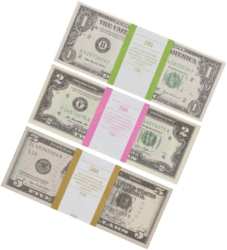 Набор № 5 Сувенирные деньги Доллары (1, 2, 5 долларов)