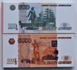 Набор отрывных блокнотов "Рубли" (500,5000)