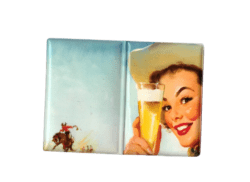 Обложка для паспорта "Девушка с бокалом"