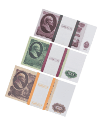 Набор №9 Сувенирные деньги Советские Рубли (25, 50, 100 советских рублей)