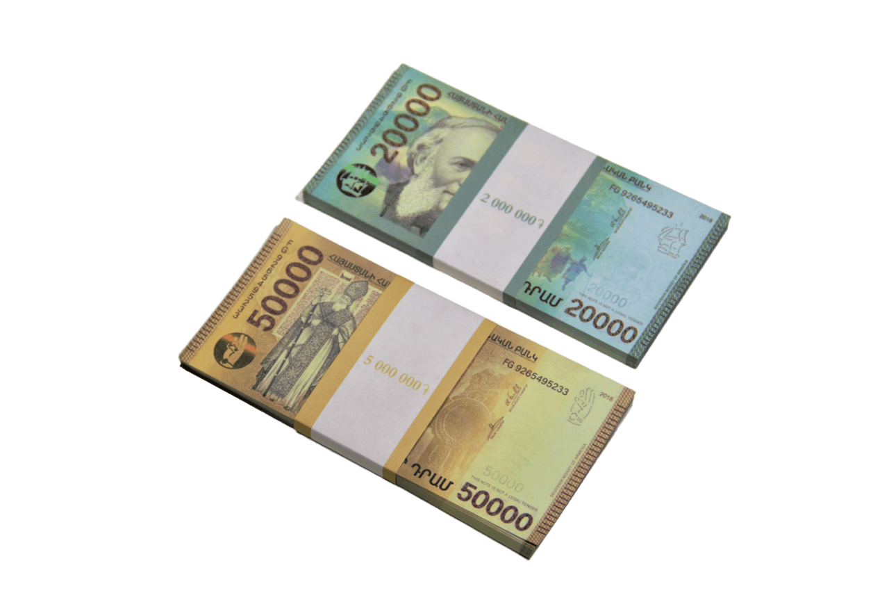 Набор №27 Сувенирные деньги Армянские драмы (20000,50000)
