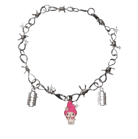 Ожерелье Kuromi розовое