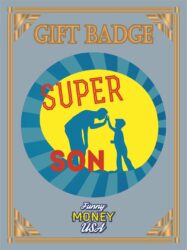 Gift badges "Super Son"
