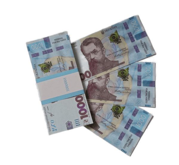 Сувенирные деньги 1000 украинских гривен - 80 банкнот