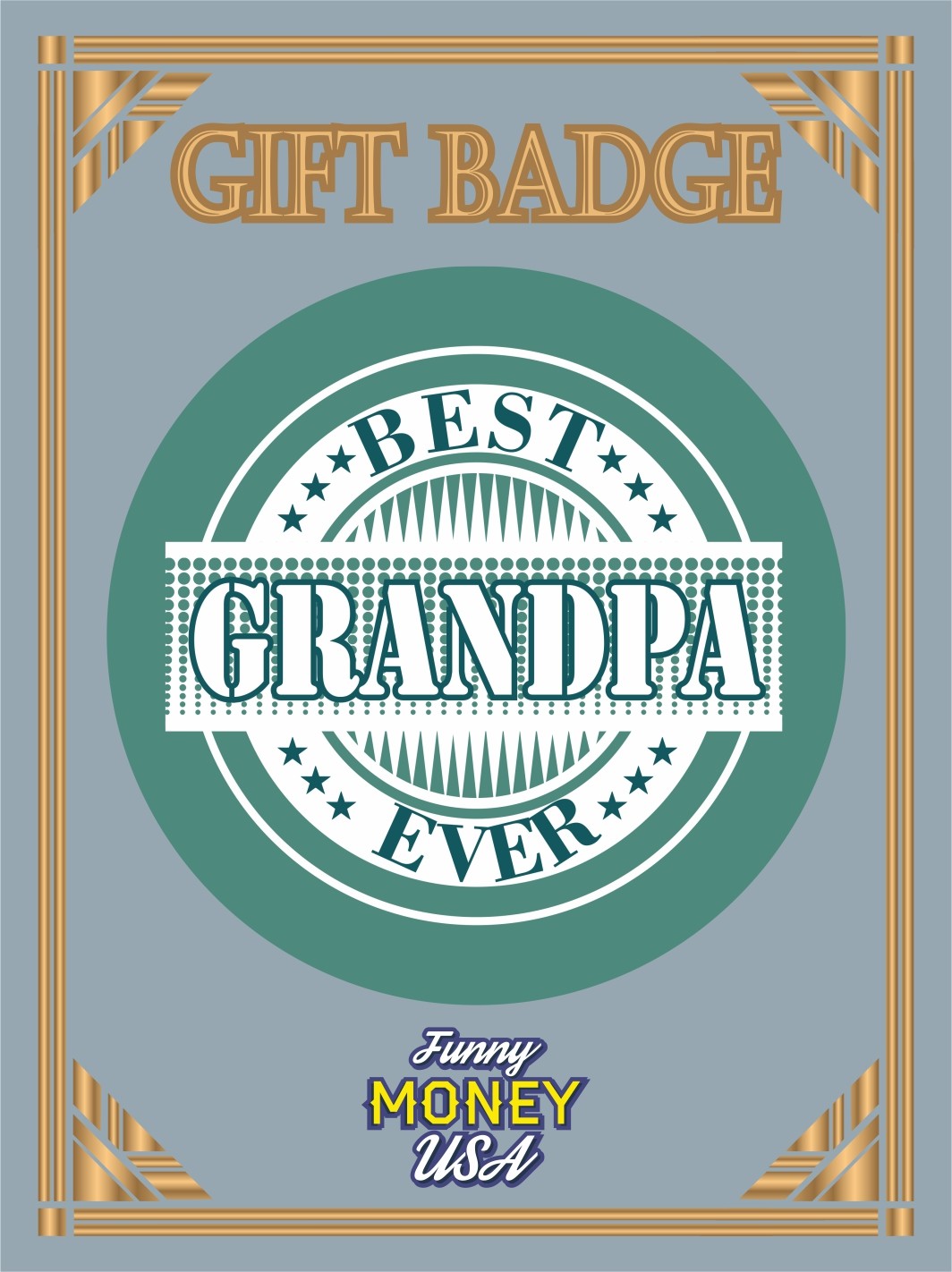 Gift badges "Best grandpa ever"