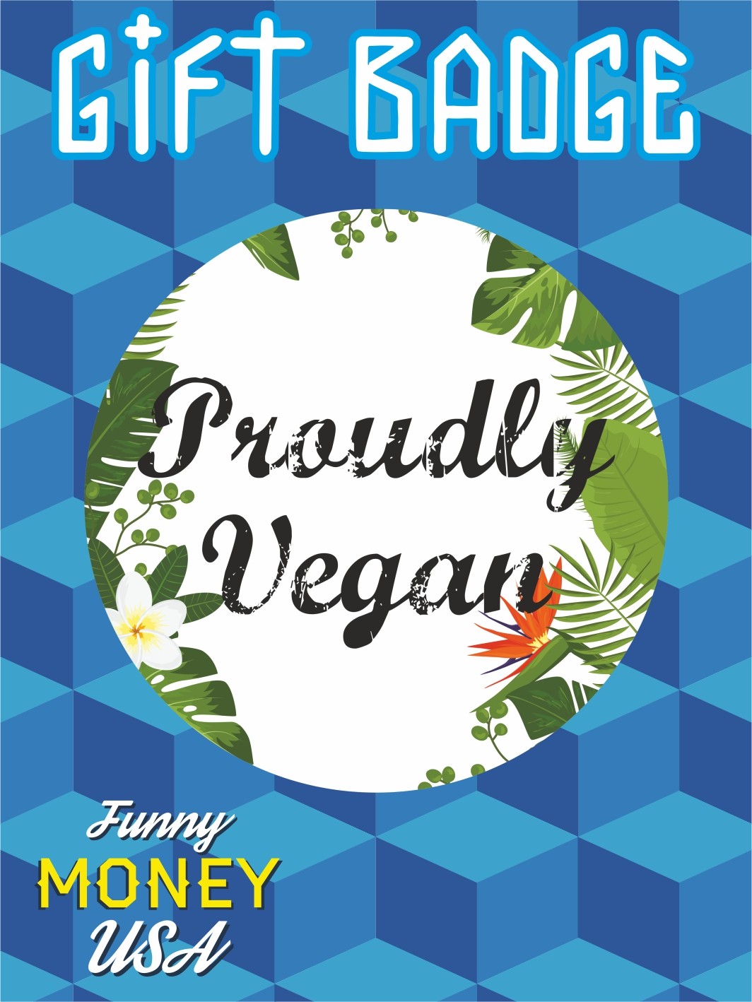 Gift badges "Proudly Vegan"