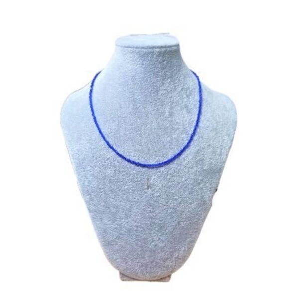 Комплект украшений чокер и браслет из стекляруса (Синий)