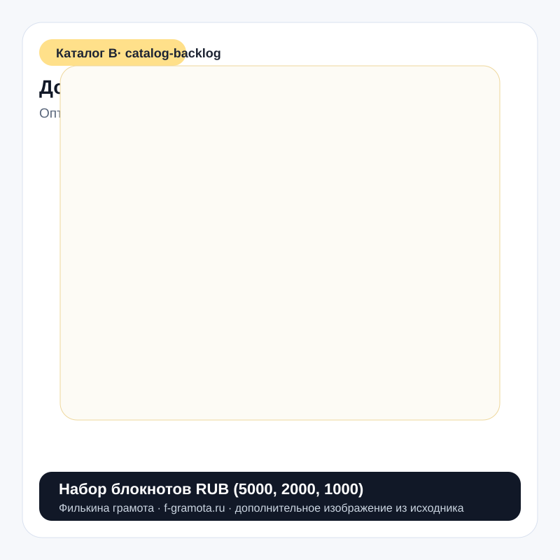 Набор блокнотов RUB (5000, 2000, 1000) - catalog