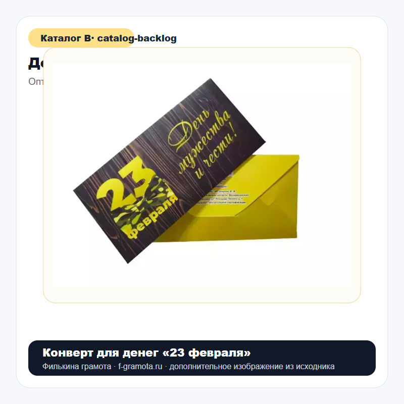 Конверт для денег «23 февраля» - catalog