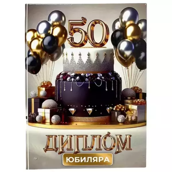 Диплом Юбиляра 50 лет (папка адресная 21 × 15 × 0,4 см)