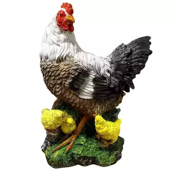 Садовая фигура "Курица с цыплятами"