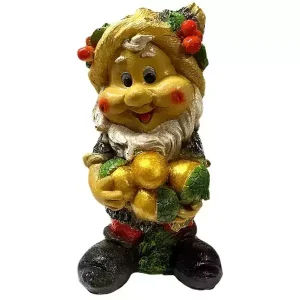 Садовая фигура  "Гном с желудями"
