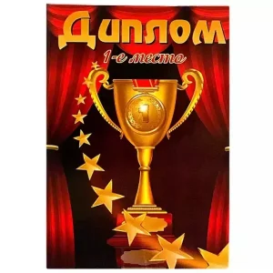 Диплом Первое место  (папка адресная 15 х 11 х 0,4 см)