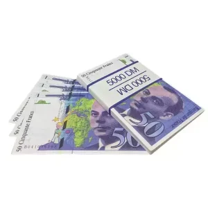 Сувенирные деньги 50 французских франков – 80 банкнот
