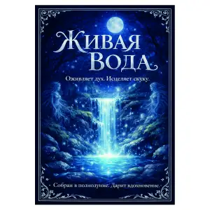 Наклейка на бутылку"Живая вода" (12 шт)