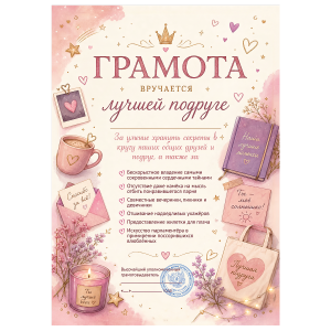 Грамота Лучшая подруга
