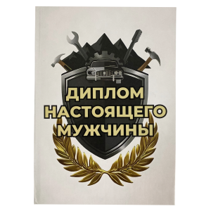 Диплом Настоящего мужчины (папка адресная 15 х 11 х 0,4 см)