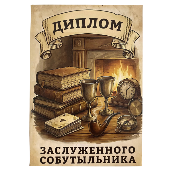 Диплом Заслуженного собутыльника (папка адресная 15 х 11 х 0,4 см)