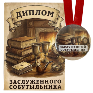 Диплом Заслуженного собутыльника + Медаль Заслуженный Собутыльник