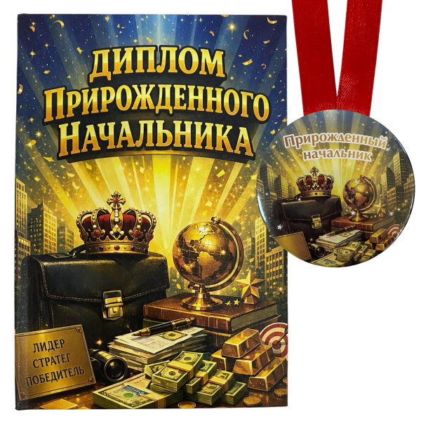Диплом Прирожденного начальника + Медаль Прирожденный начальник
