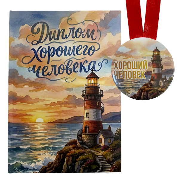 Диплом Хорошего человека + Медаль Хороший человек