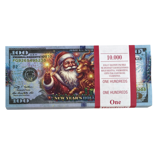 Сувенирные деньги 100$ НГ 2027