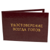 Удостоверение Всегда готов + Медаль Гонец золотые пятки, фото 4