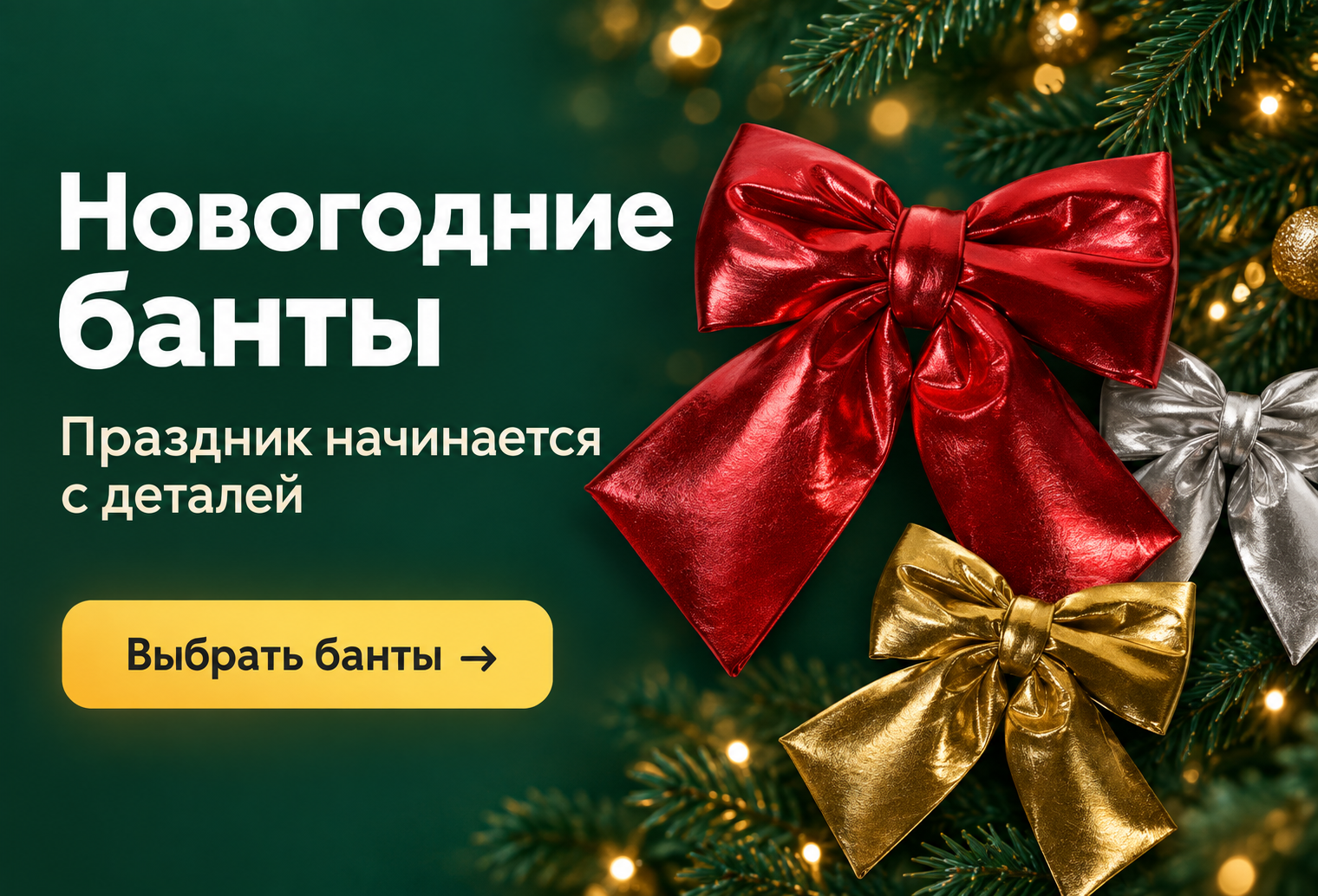 Новогодние банты — праздник начинается с деталей. Выбрать банты