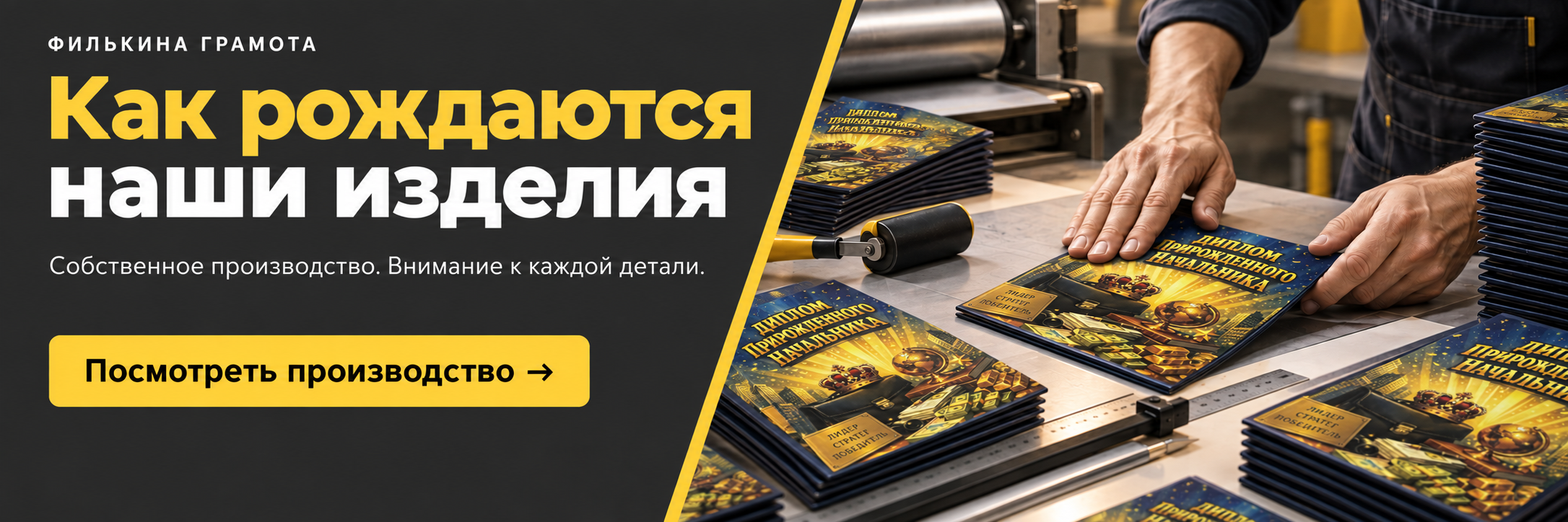 Как рождаются наши изделия — собственное производство Филькина грамота. Посмотреть производство