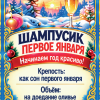 Наклейки на бутылку «Шампусик первое января» — дизайн этикетки